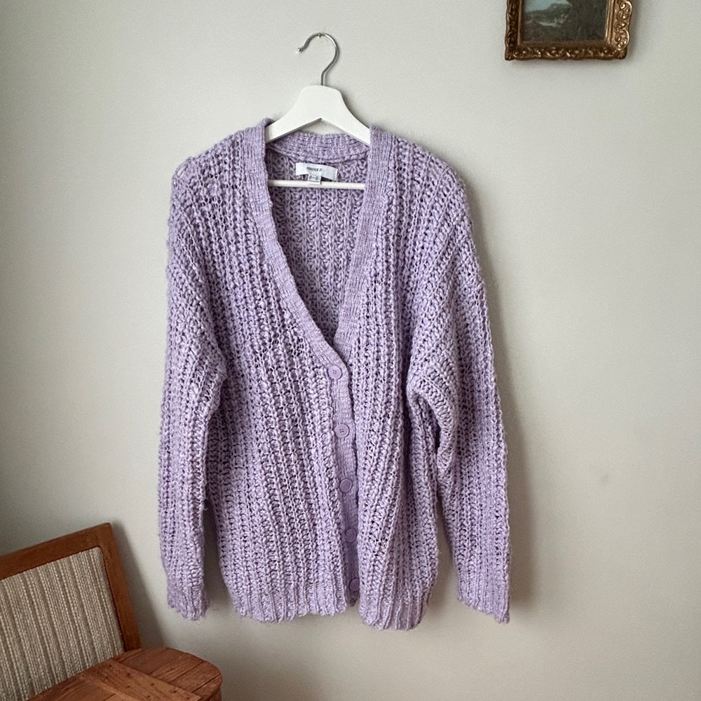 Adorable Lavender / Pastel Purple Cardigan!